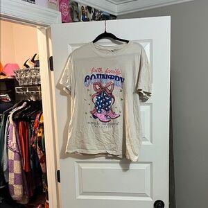 Simply Southern Kids Patriotic Graphic Tee - Cream